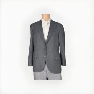 Brunello Cucinelli Charcoal Wool Peak Lapel Sportcoat Blazer Jacket 46IT/36 US
